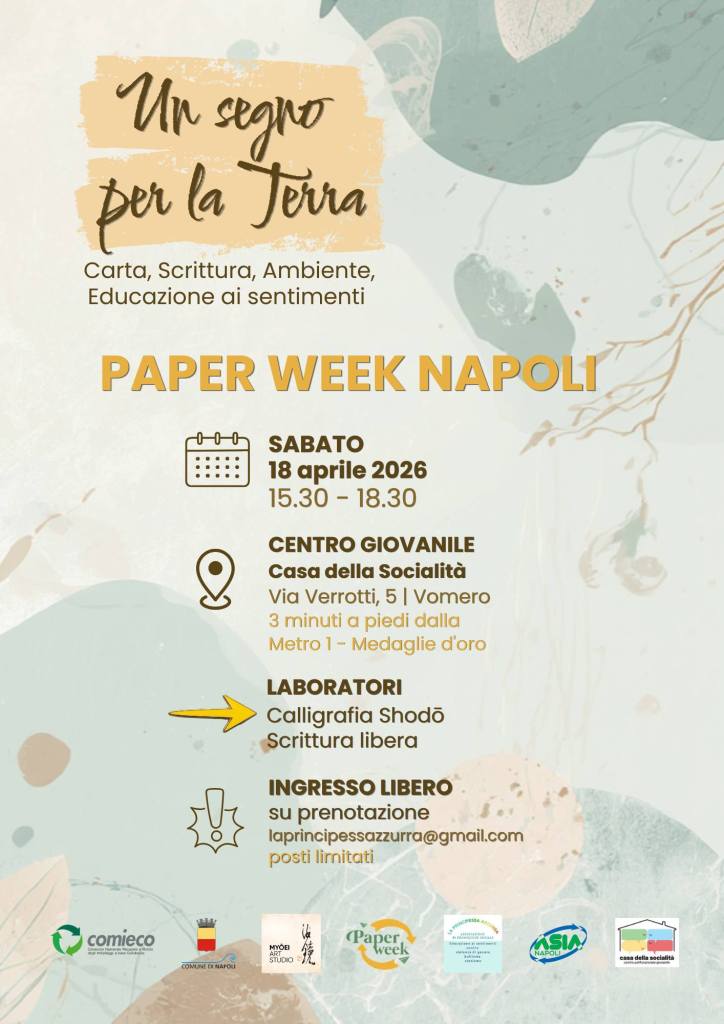 Un segno per la Terra: calligrafia e educazione ai sentimenti in un evento pubblico&nbsp;(18/4/2026)